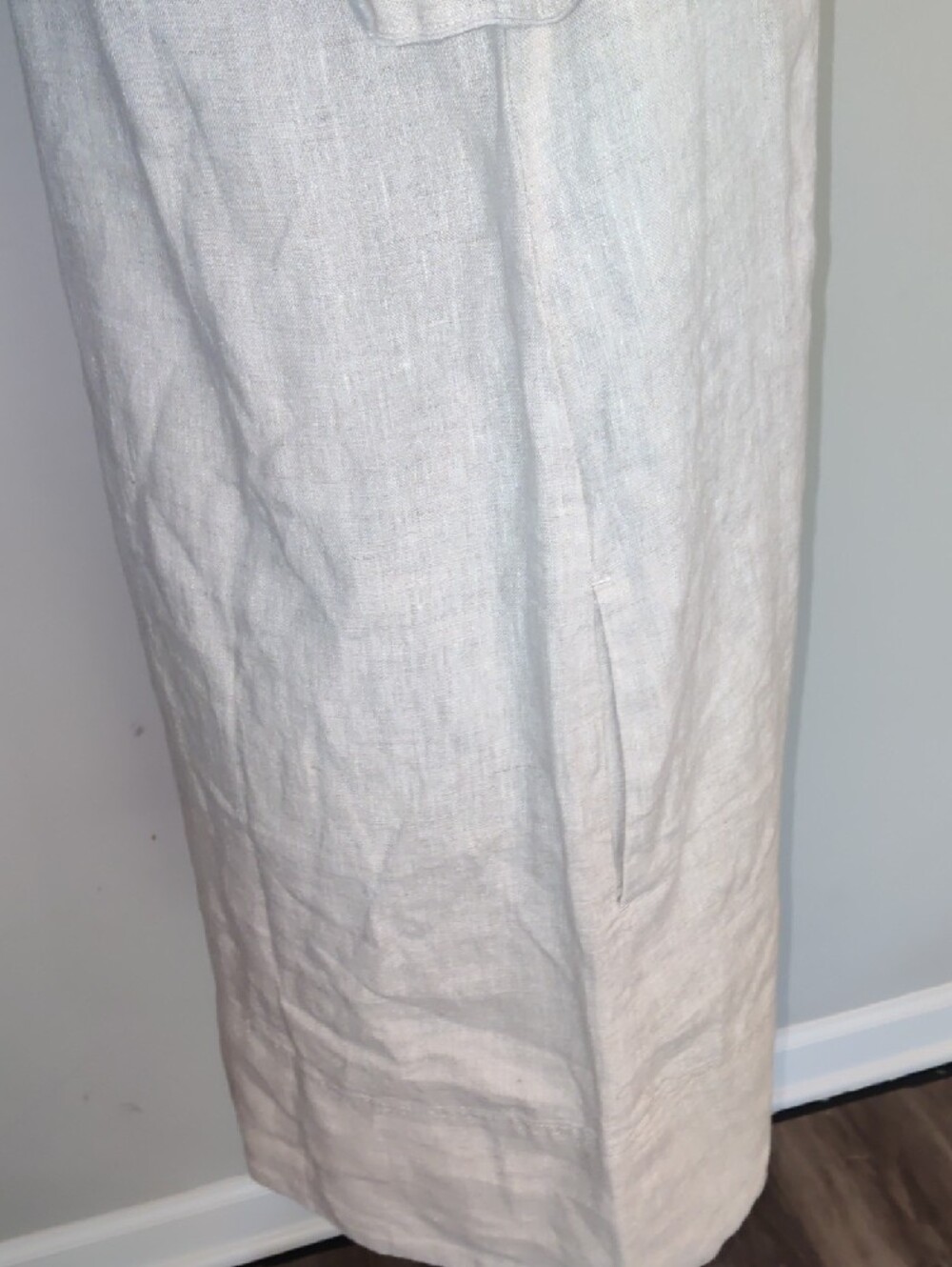 Madewell Linen Split-Neck Tunic Dress - Natural - Picture 7 of 12